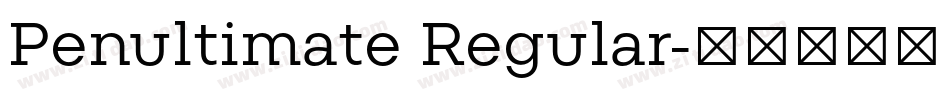 Penultimate Regular字体转换